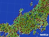 北陸地方のアメダス実況(日照時間)(2020年08月10日)