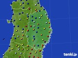 岩手県のアメダス実況(日照時間)(2020年08月10日)