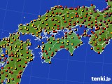 四国地方のアメダス実況(気温)(2020年08月11日)