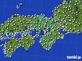 近畿地方のアメダス実況(風向・風速)(2020年08月11日)