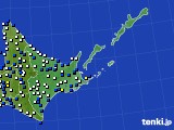 道東のアメダス実況(風向・風速)(2020年08月11日)