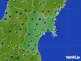 宮城県のアメダス実況(日照時間)(2020年08月12日)