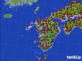 九州地方のアメダス実況(気温)(2020年08月12日)