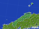 島根県のアメダス実況(風向・風速)(2020年08月12日)