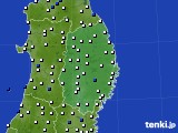 岩手県のアメダス実況(風向・風速)(2020年08月12日)