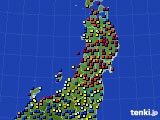 2020年08月13日の東北地方のアメダス(日照時間)