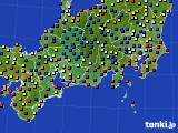 2020年08月13日の東海地方のアメダス(日照時間)