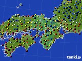 2020年08月13日の近畿地方のアメダス(日照時間)