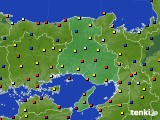 2020年08月13日の兵庫県のアメダス(日照時間)