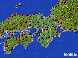 近畿地方のアメダス実況(気温)(2020年08月13日)