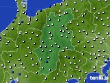 長野県のアメダス実況(風向・風速)(2020年08月13日)