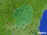 栃木県のアメダス実況(日照時間)(2020年08月14日)