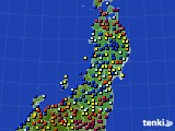 2020年08月15日の東北地方のアメダス(日照時間)