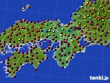 近畿地方のアメダス実況(日照時間)(2020年08月15日)