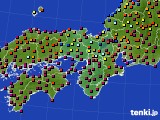 2020年08月15日の近畿地方のアメダス(日照時間)