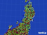 2020年08月16日の東北地方のアメダス(日照時間)
