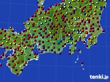 2020年08月16日の東海地方のアメダス(日照時間)