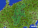 長野県のアメダス実況(日照時間)(2020年08月16日)