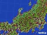 北陸地方のアメダス実況(気温)(2020年08月17日)