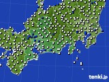 東海地方のアメダス実況(風向・風速)(2020年08月17日)