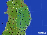 岩手県のアメダス実況(日照時間)(2020年08月18日)