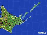 2020年08月18日の道東のアメダス(気温)