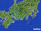 2020年08月18日の東海地方のアメダス(風向・風速)