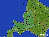 道央のアメダス実況(日照時間)(2020年08月19日)