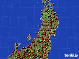 東北地方のアメダス実況(気温)(2020年08月19日)