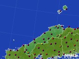 島根県のアメダス実況(日照時間)(2020年08月20日)