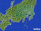 関東・甲信地方のアメダス実況(風向・風速)(2020年08月20日)