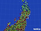 東北地方のアメダス実況(日照時間)(2020年08月21日)