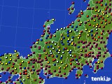 北陸地方のアメダス実況(日照時間)(2020年08月21日)