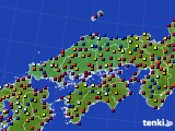 2020年08月21日の中国地方のアメダス(日照時間)