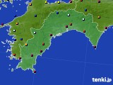 高知県のアメダス実況(日照時間)(2020年08月21日)