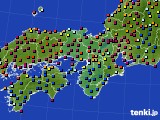 近畿地方のアメダス実況(日照時間)(2020年08月22日)