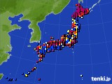 アメダス実況(日照時間)(2020年08月22日)