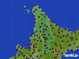 道北のアメダス実況(日照時間)(2020年08月22日)