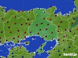 兵庫県のアメダス実況(日照時間)(2020年08月22日)