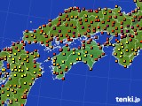 四国地方のアメダス実況(気温)(2020年08月22日)