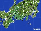 東海地方のアメダス実況(風向・風速)(2020年08月22日)