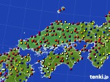 2020年08月23日の中国地方のアメダス(日照時間)