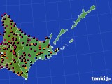 道東のアメダス実況(日照時間)(2020年08月23日)
