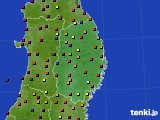 岩手県のアメダス実況(日照時間)(2020年08月23日)