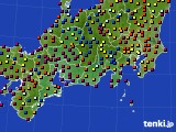 2020年08月24日の東海地方のアメダス(日照時間)