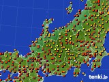 北陸地方のアメダス実況(気温)(2020年08月24日)