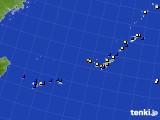沖縄地方のアメダス実況(風向・風速)(2020年08月24日)