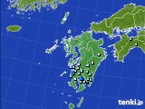 九州地方のアメダス実況(降水量)(2020年08月25日)