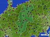 長野県のアメダス実況(日照時間)(2020年08月25日)