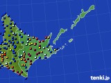 道東のアメダス実況(日照時間)(2020年08月25日)